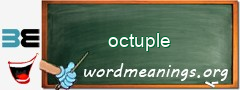 WordMeaning blackboard for octuple